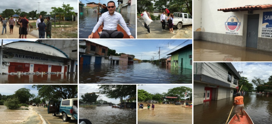 Consulado asiste a damnificados por inundaciones en Guasdualito